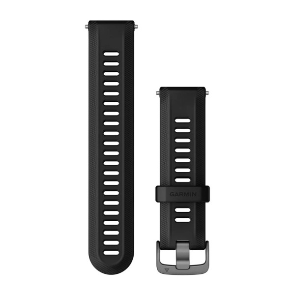 Garmin Forerunner® 22 silikona pulksteņa rokassprādze | Black - Slate Garmin Forerunner® 22 silikona pulksteņa rokassprādze | Black - Slate