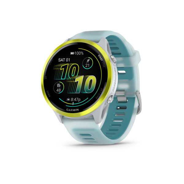 Garmin Forerunner® 570 viedpulkstenis | 47 mm | Amp Yellow Aluminium - Whitestone - Turquoise