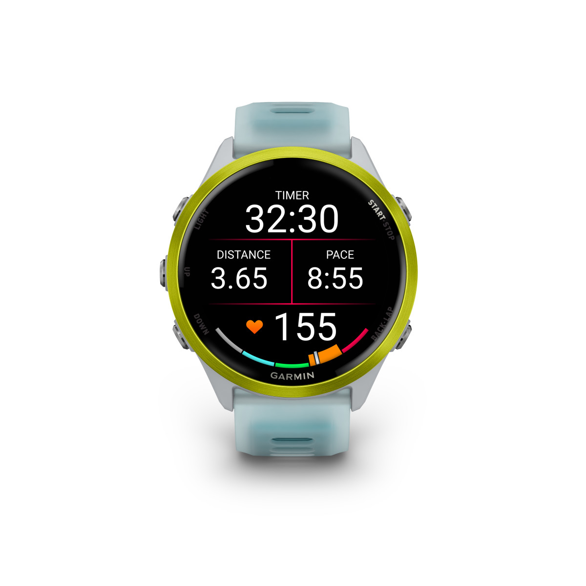 Garmin Forerunner® 570 viedpulkstenis | 47 mm | Amp Yellow Aluminium - Whitestone - Turquoise