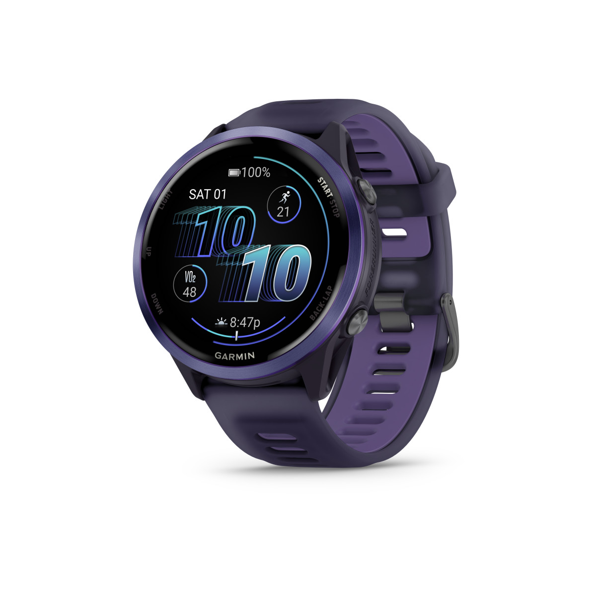 Garmin Forerunner® 570 viedpulkstenis | 47 mm | Indigo Aluminium - Imperial Purple - Indigo