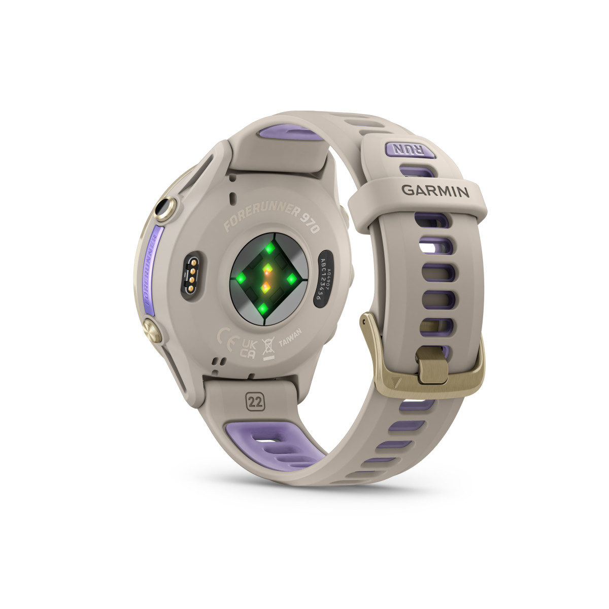 Garmin Forerunner® 970 viedpulkstenis | Gold Titanium - French Gray - Indigo