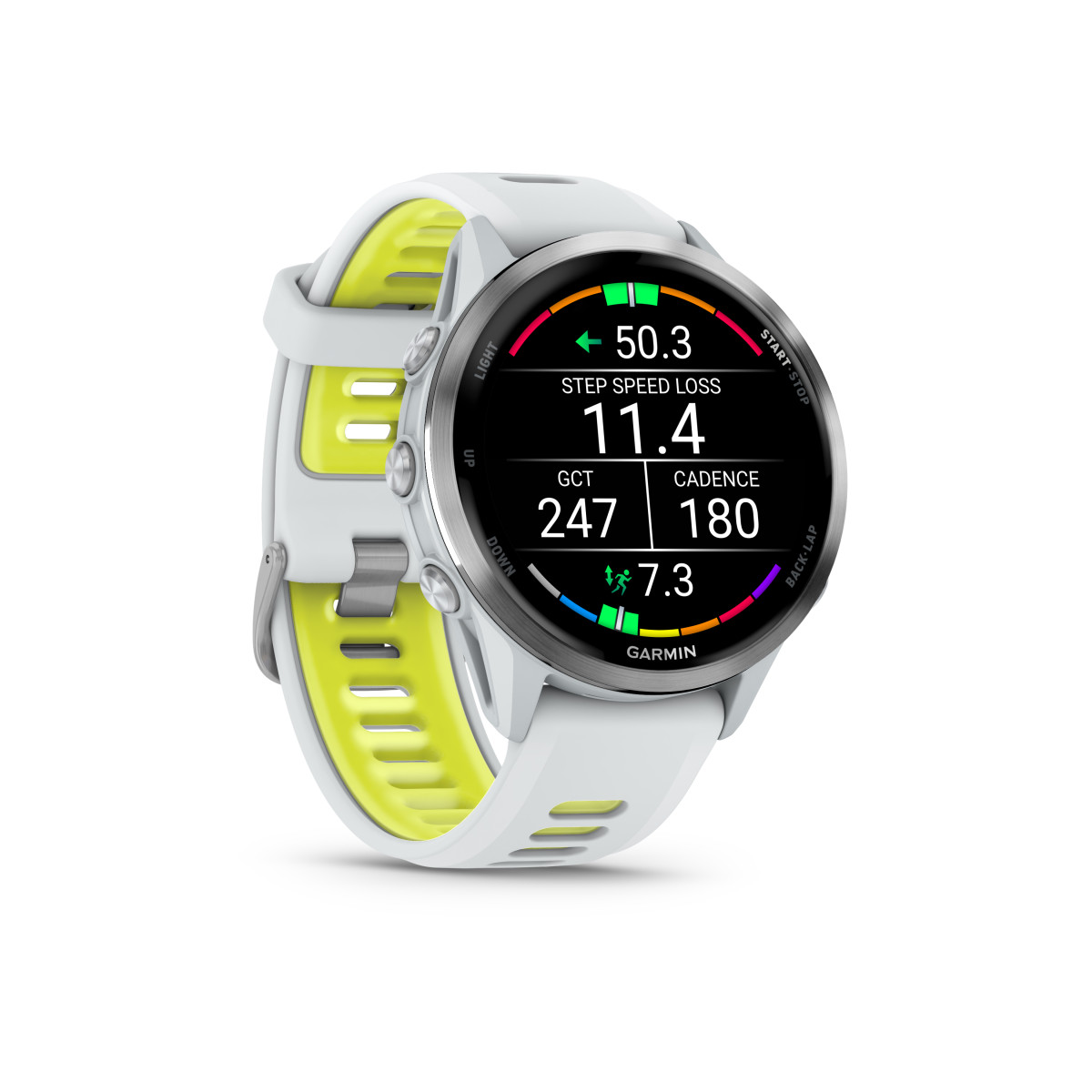 Garmin Forerunner® 970 viedpulkstenis | Titanium - Whitestone - Yellow