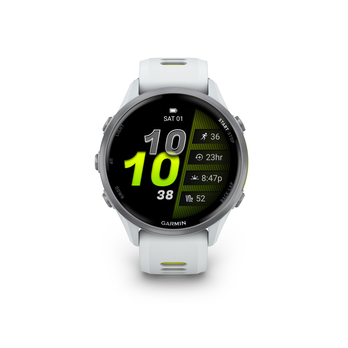 Garmin Forerunner® 970 viedpulkstenis | Titanium - Whitestone - Yellow