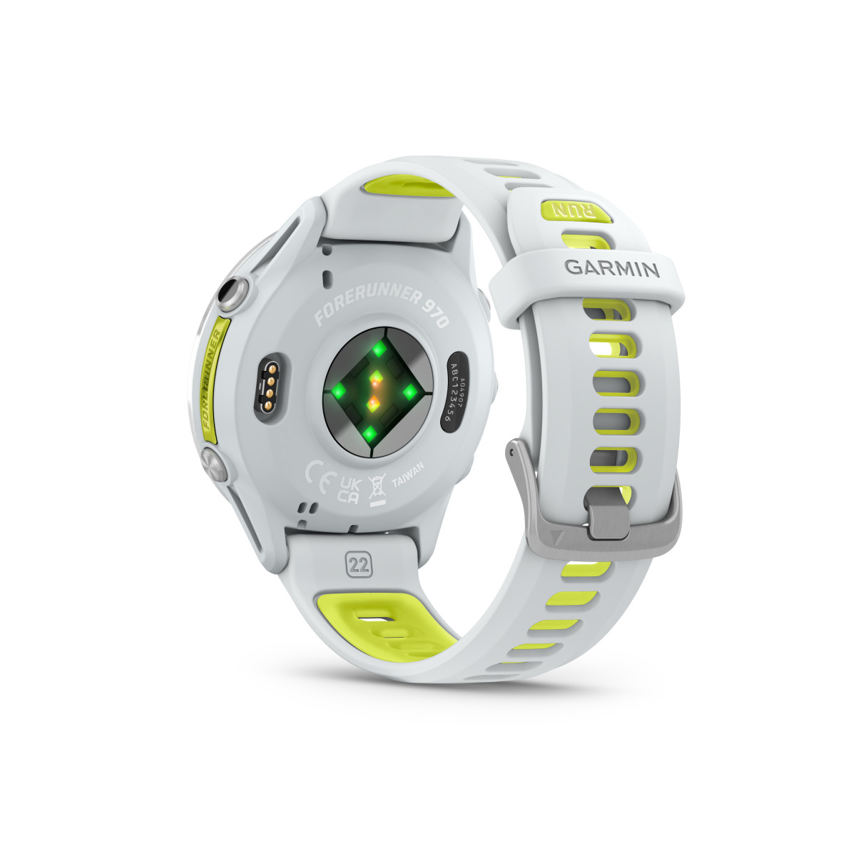 Garmin Forerunner® 970 viedpulkstenis | Titanium - Whitestone - Yellow