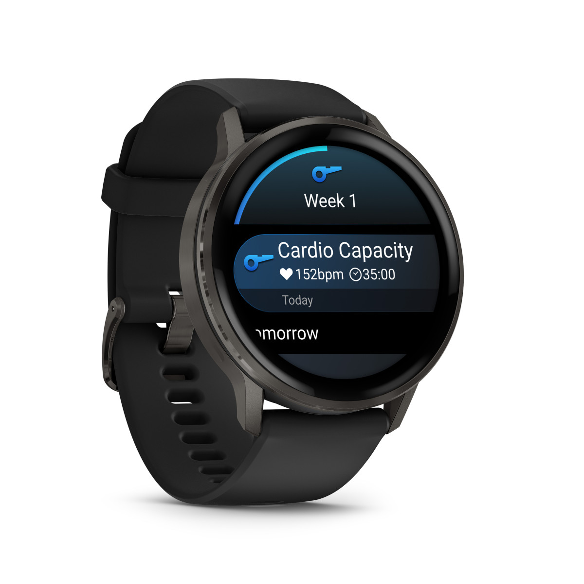 Garmin Venu® 4 viedpulkstenis | 45 mm | Slate - Black Silicone Band