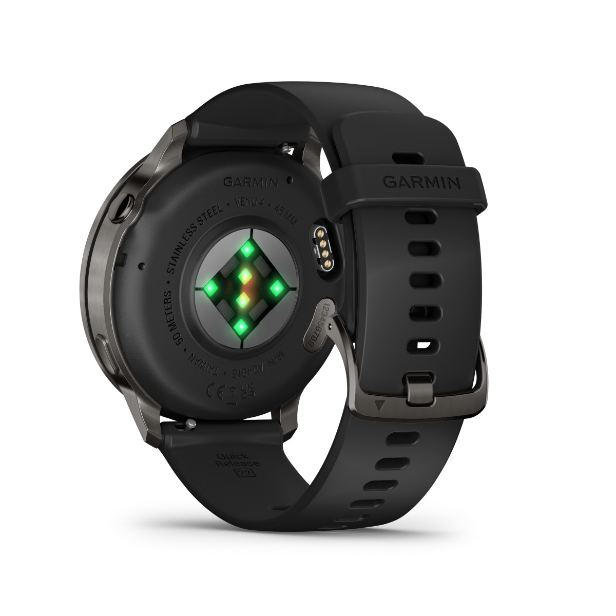 Garmin Venu® 4 viedpulkstenis | 45 mm | Slate - Black Silicone Band