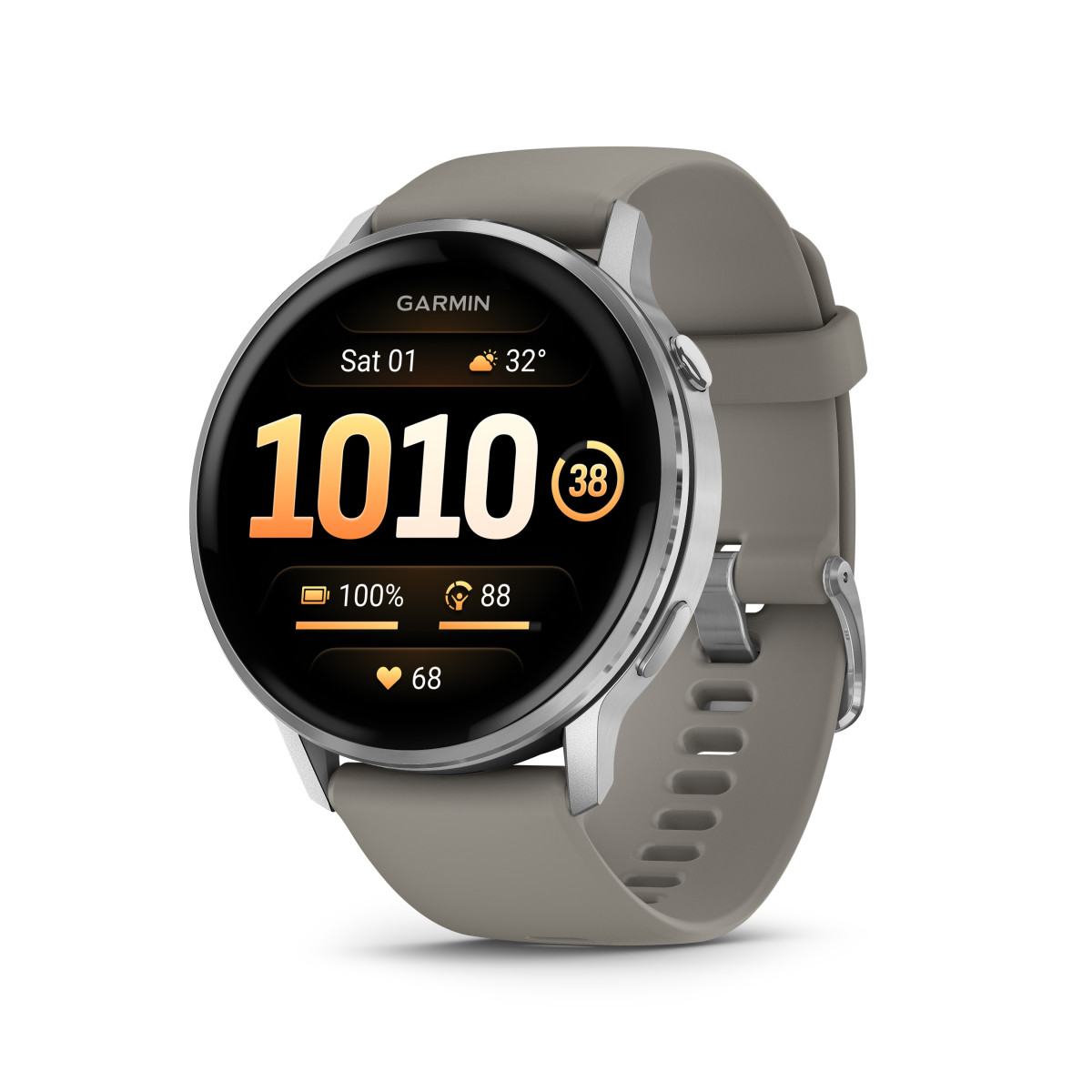 Garmin Venu® 4 viedpulkstenis | 45 mm | Silver - Silver Grey Silicone Band