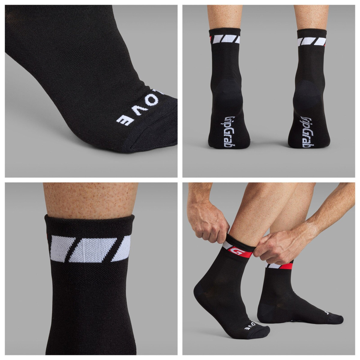 Zeķes GripGrab Classic regulāra piegriezuma | Melnas
