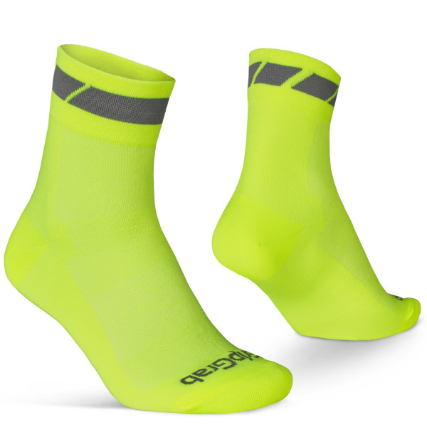 GripGrab Classic regulāra piegriezuma zeķes | Yellow Hi-Vis