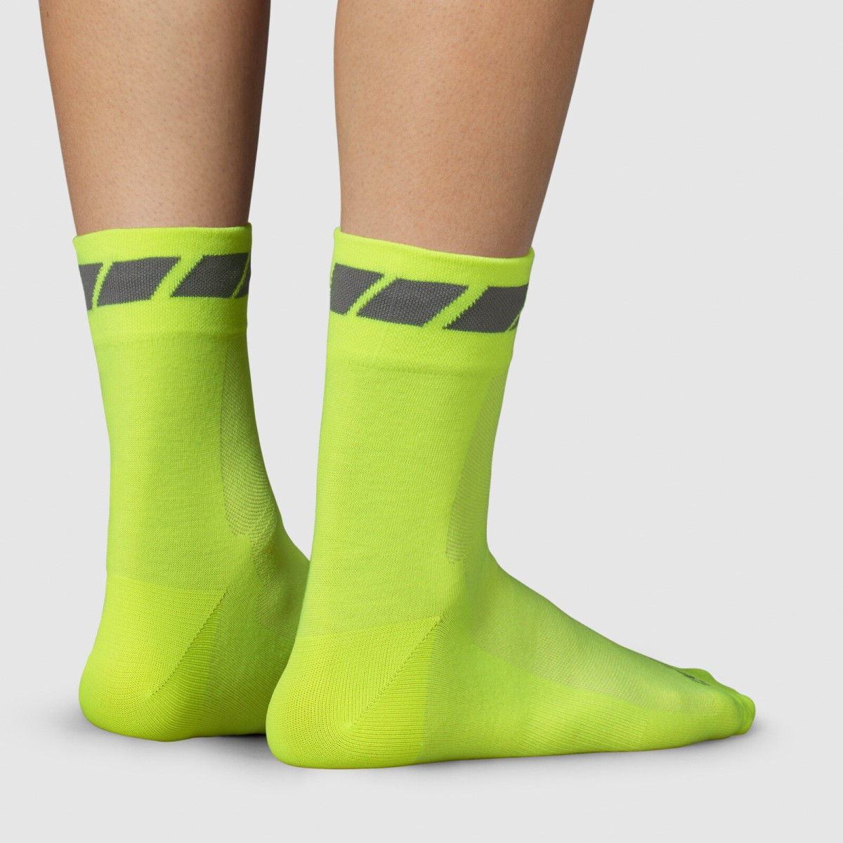 GripGrab Classic regulāra piegriezuma zeķes | Yellow Hi-Vis