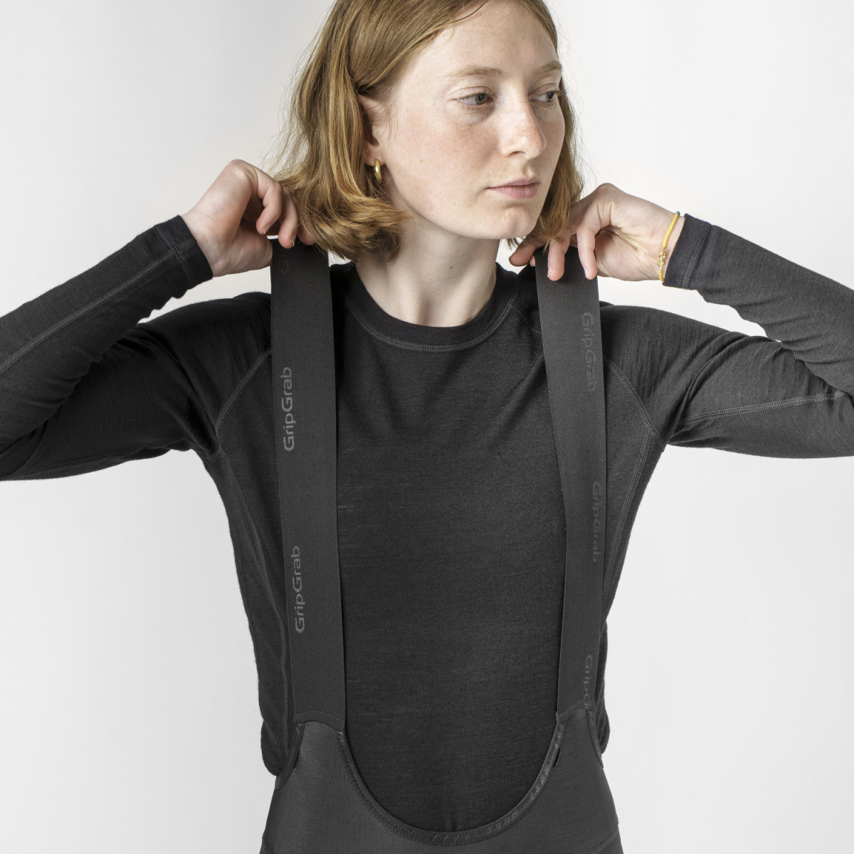 GripGrab Sieviešu Merino Blend krekls ar garām piedurknēm | Black
