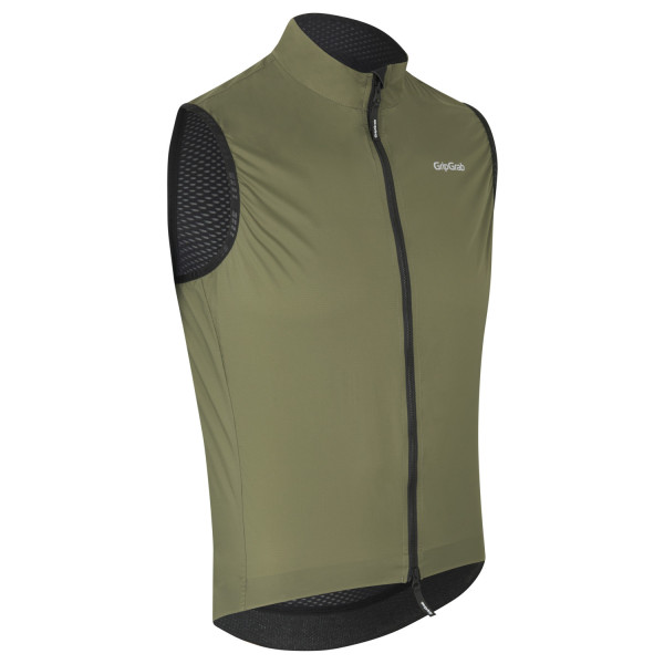 GripGrab PACR Vēja necaurlaidīga viegla vīriešu veste | Olive Green