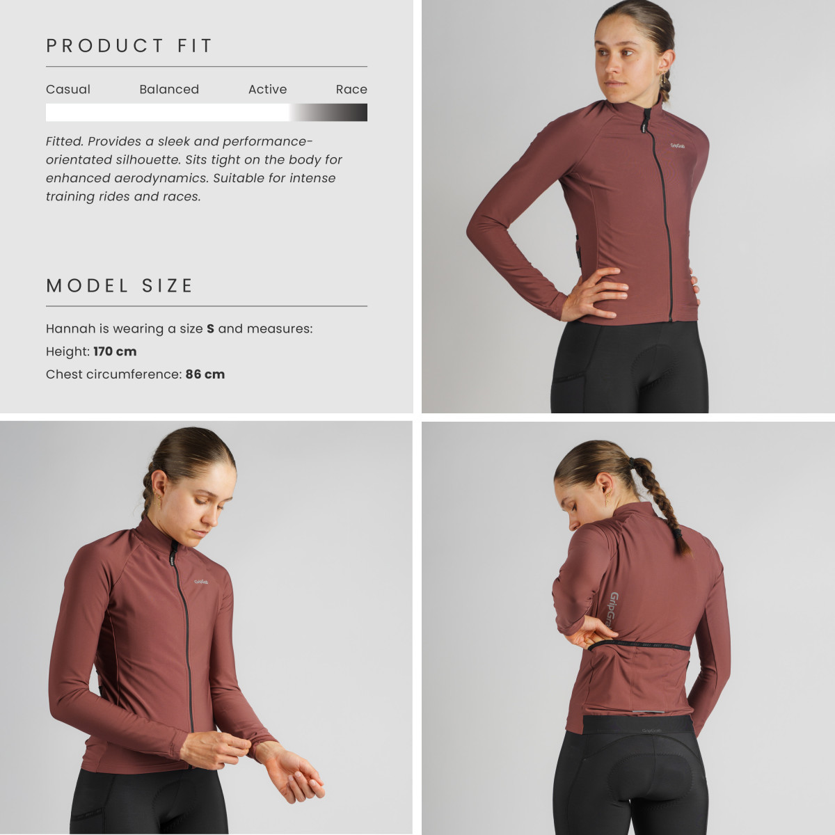 GripGrab PACR Thermal Sieviešu krekls | Dark Red