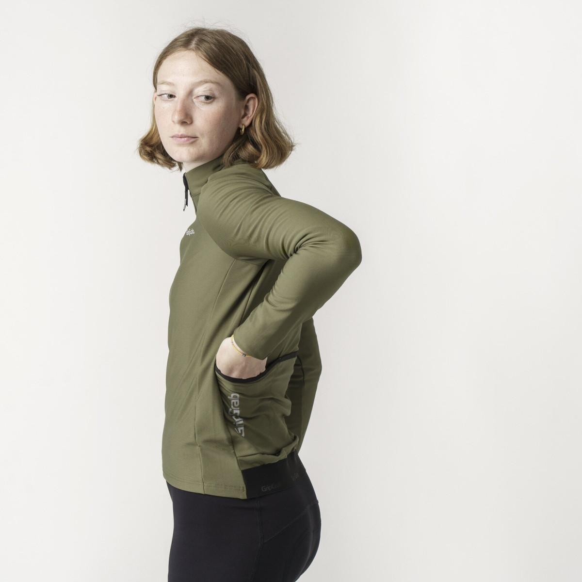 GripGrab PACR Thermal Sieviešu krekls | Olive Green