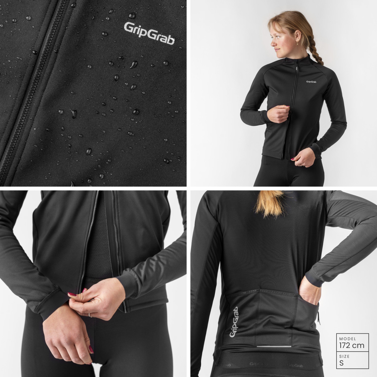GripGrab ThermaShell vējdroša ziemas jaka sievietēm | Black