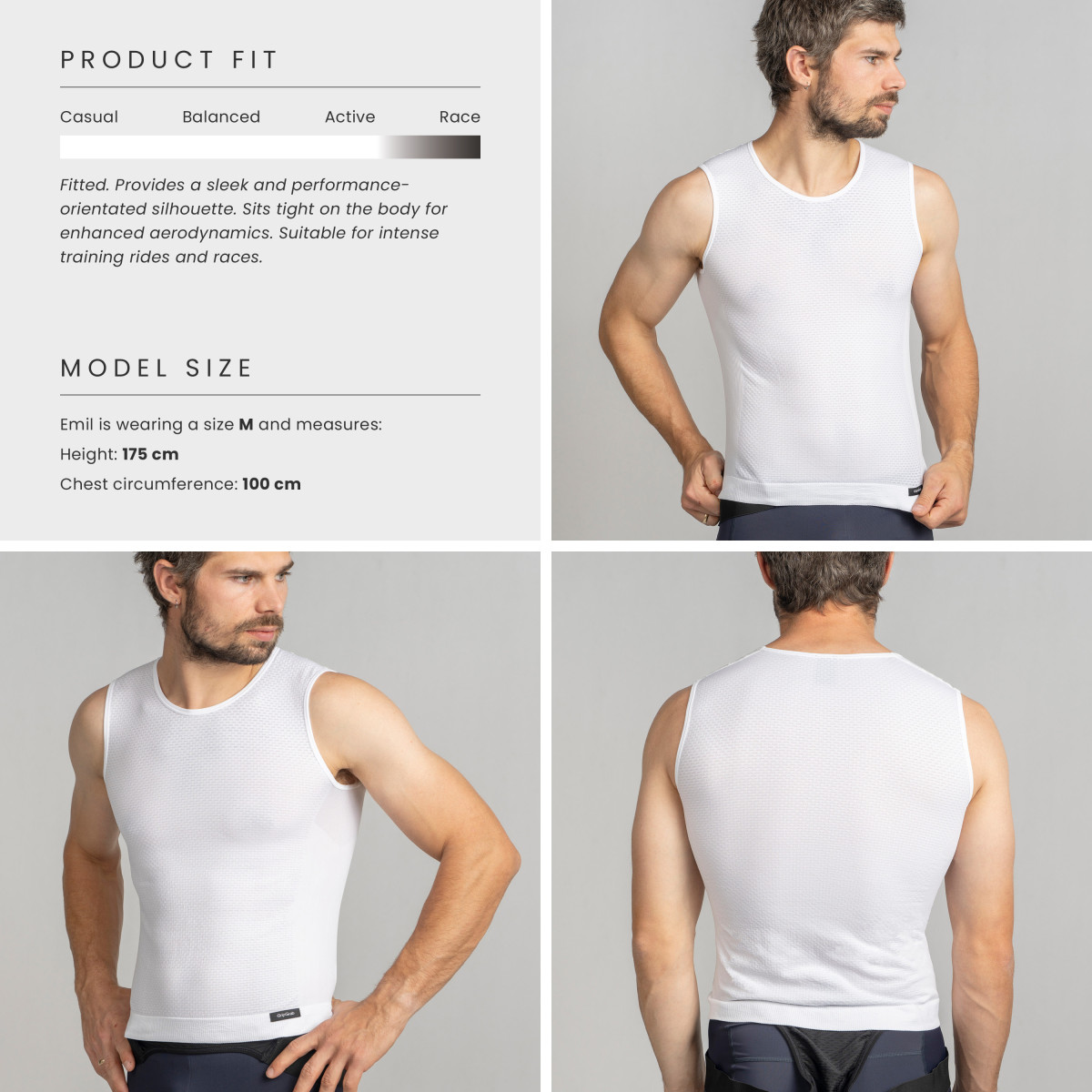 GripGrab PACR Summer Sleeveless vīriešu apakškrekls | White