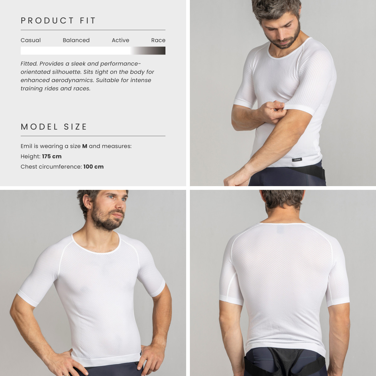 GripGrab PACR Summer vīriešu apakškrekls | White