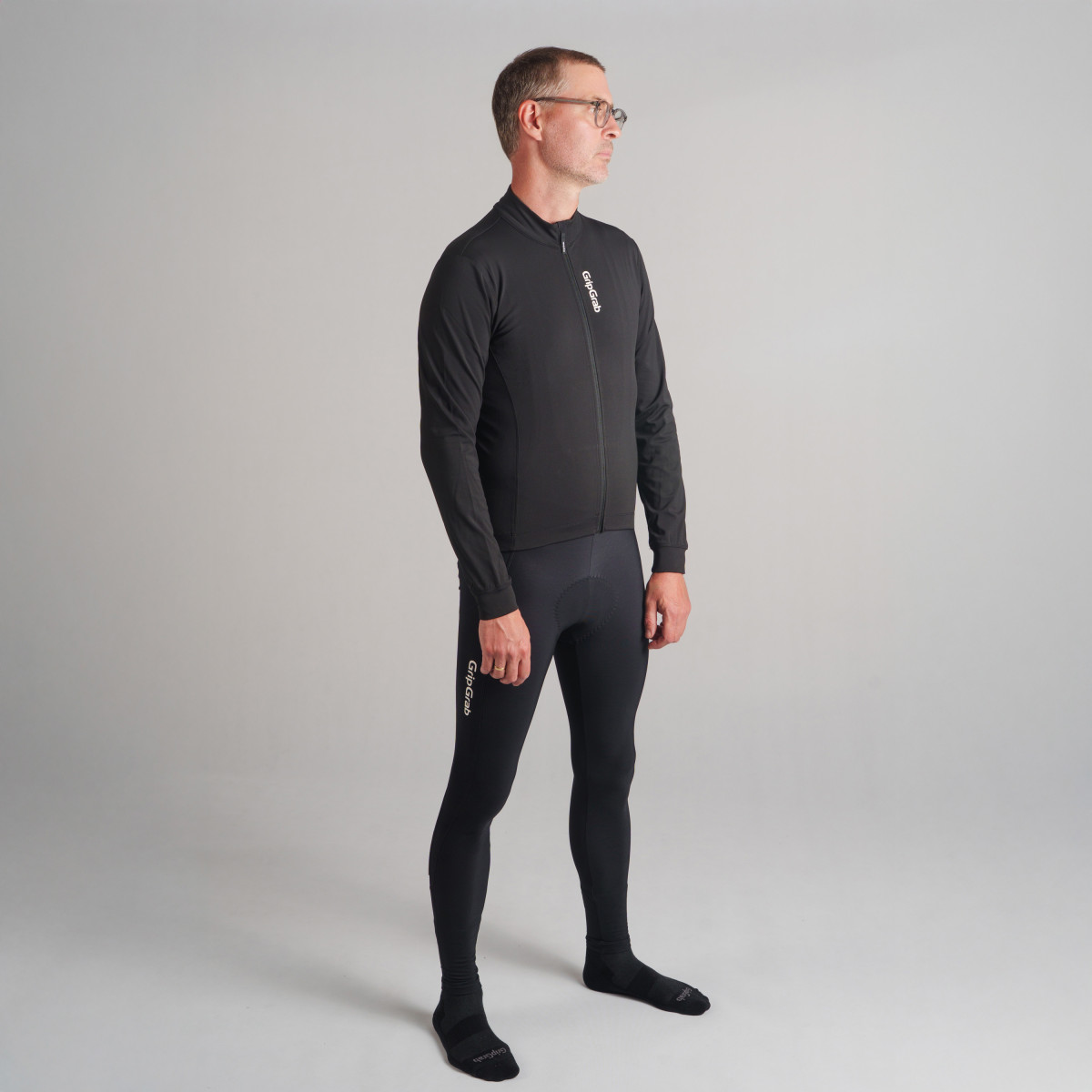 GripGrab Ride Thermal Men's velokrekls ar garām piedurknēm | Black