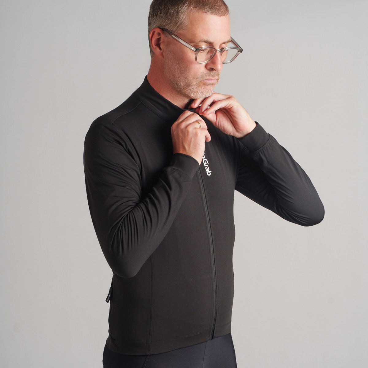 GripGrab Ride Thermal Men's velokrekls ar garām piedurknēm | Black