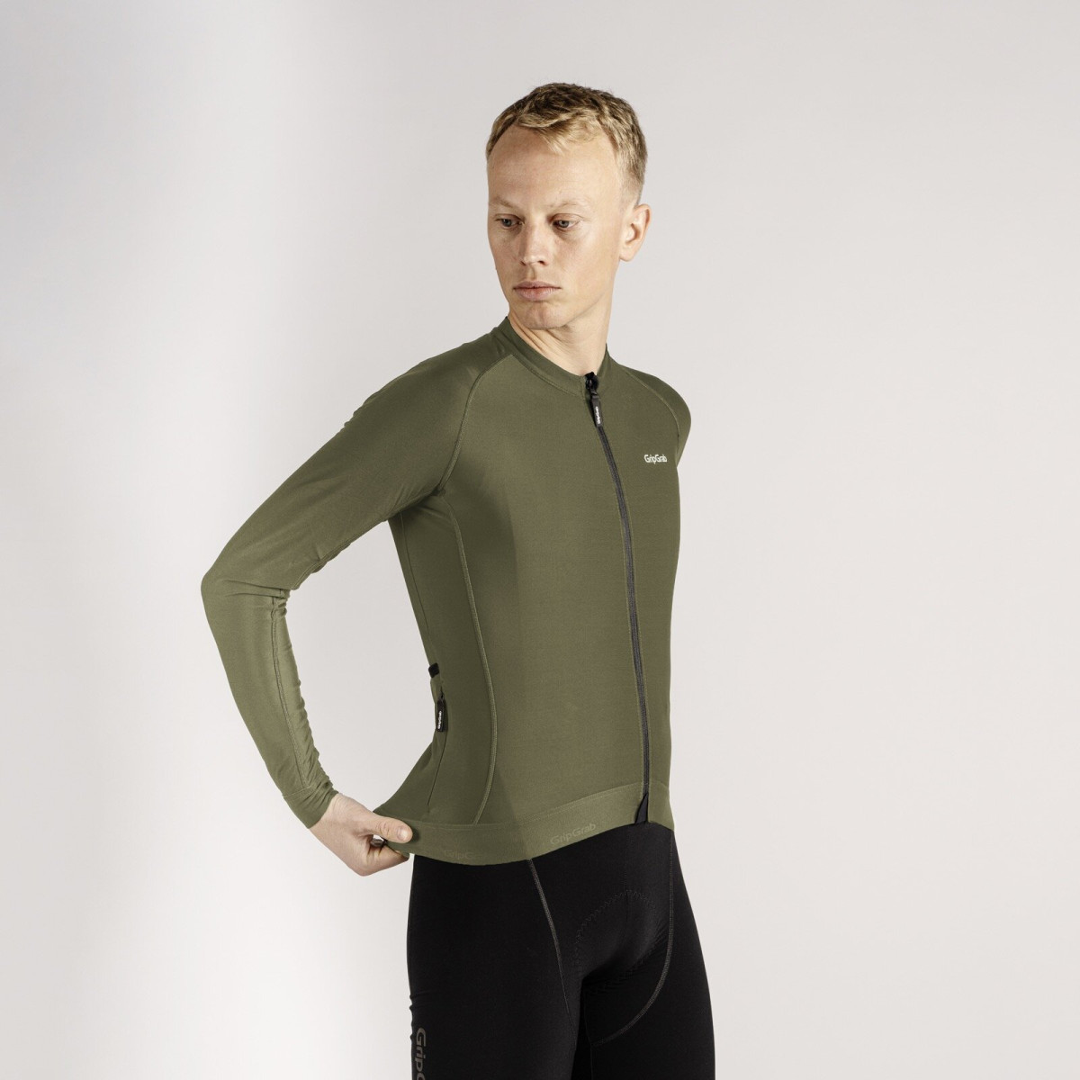 GripGrab PACR LS Vīriešu krekls | Olive Green