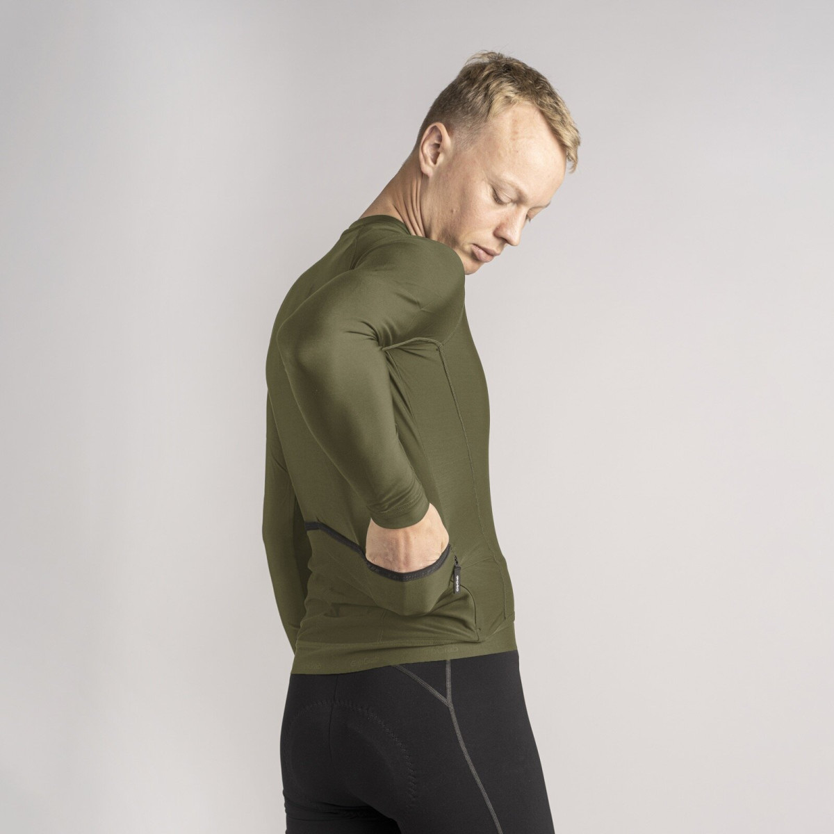GripGrab PACR LS Vīriešu krekls | Olive Green