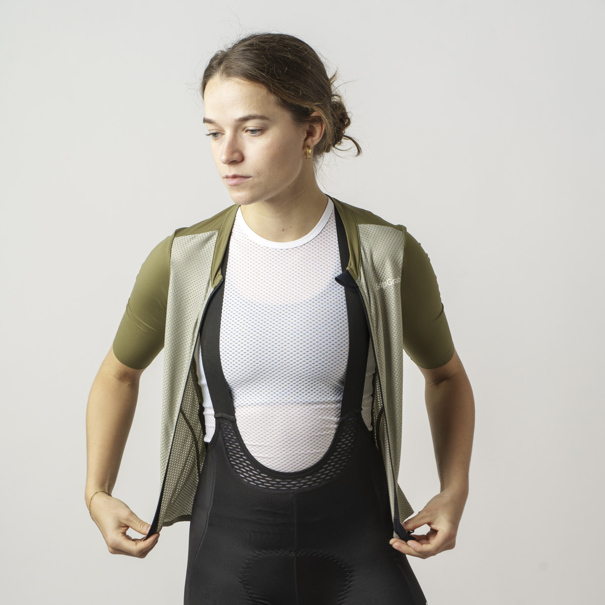GripGrab Airflow Viegls sieviešu krekls | Olive Green