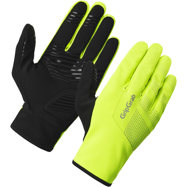 GripGrab Ride 2 Vēja necaurlaidīgi pavasara-rudens cimdi | Yellow Hi-Vis