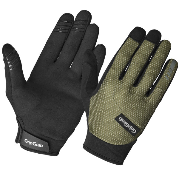 GripGrab Descent Guarded Full Finger cimdi | Olive Green