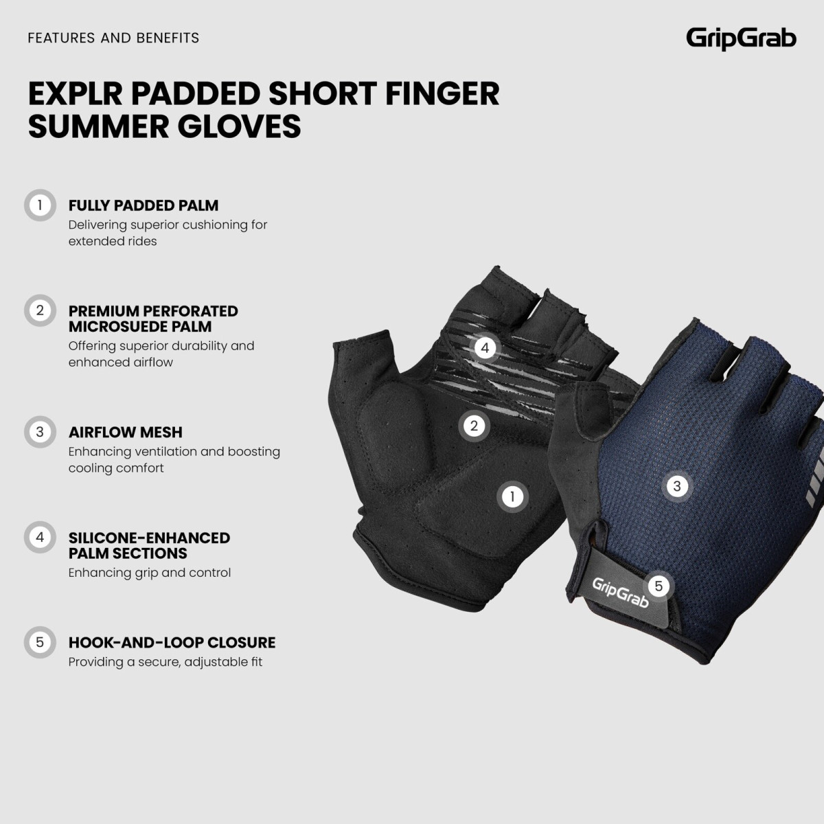 GripGrab EXPLR RC Max cimdi | Navy Blue