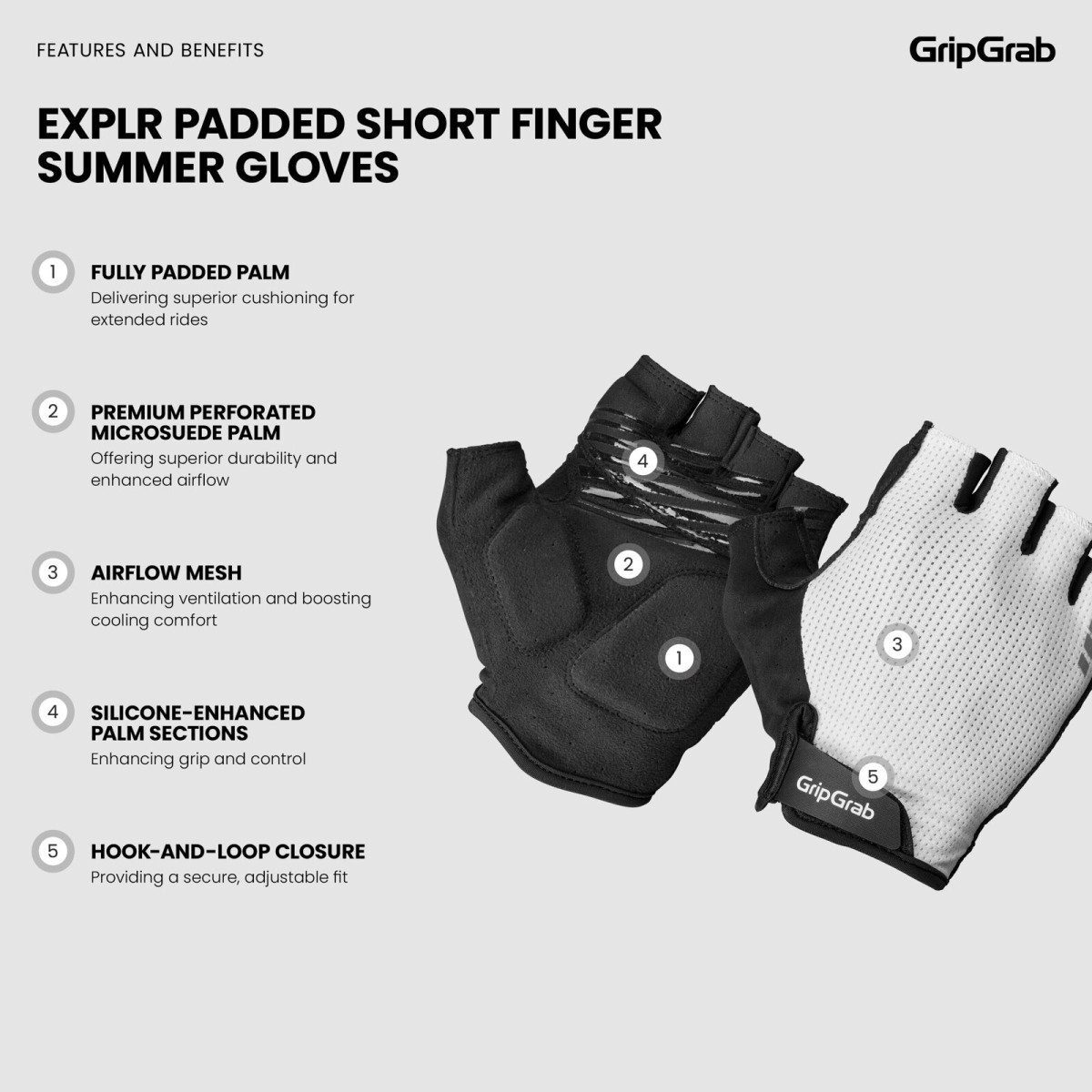 GripGrab EXPLR RC Max cimdi | White