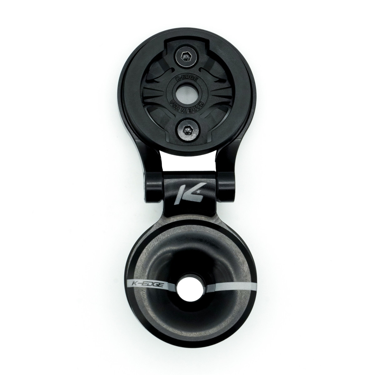 K-EDGE Garmin Race Stem Mount regulējams velosipēda stiprinājums + Top Cap | Black