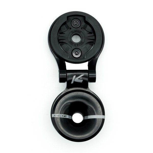 K-EDGE Garmin Race Stem Mount regulējams velosipēda stiprinājums + Top Cap | Black