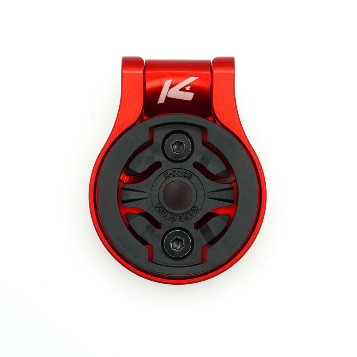 K-EDGE Garmin Race Stem Mount regulējams velosipēda stiprinājums + Top Cap | Red