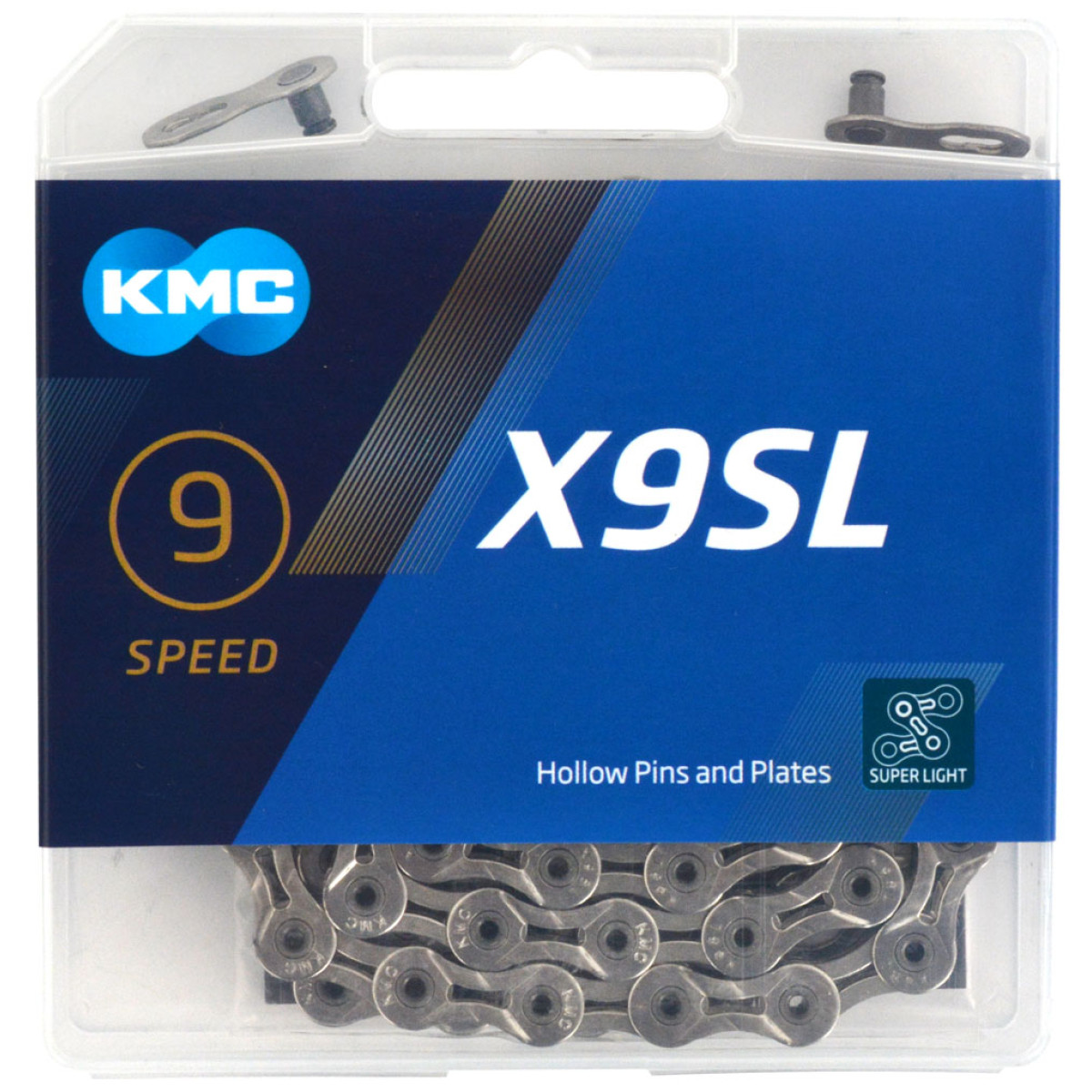 KMC X9SL ķēde | 9 ātrumi | Sudrabs