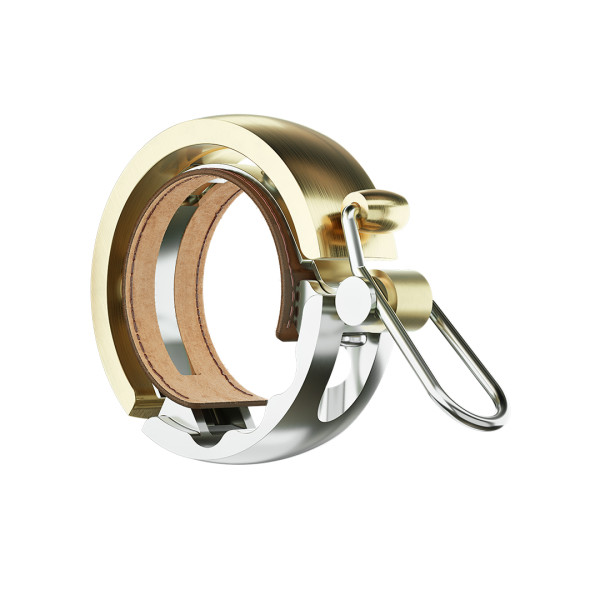 Knog Oi Luxe Large velosipēda zvans | 23.8-31.8 mm | Brass