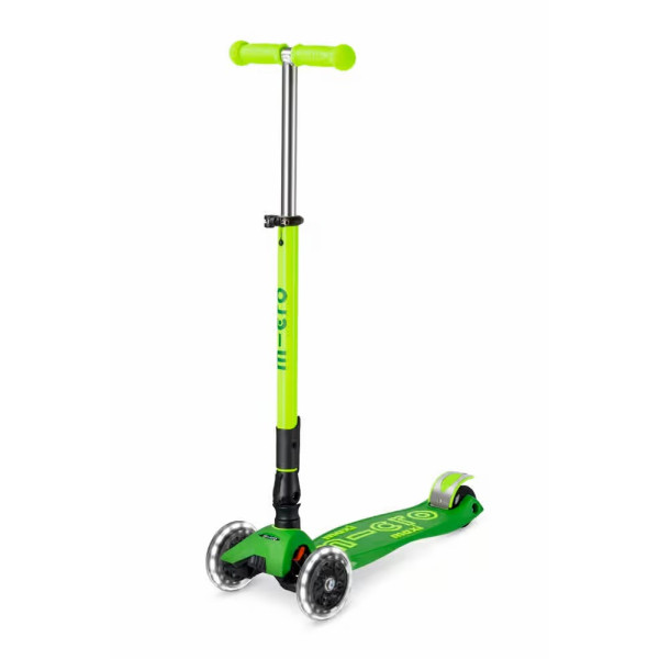Maxi Micro Deluxe Neon LED saliekamais skūteris | Parrot Green