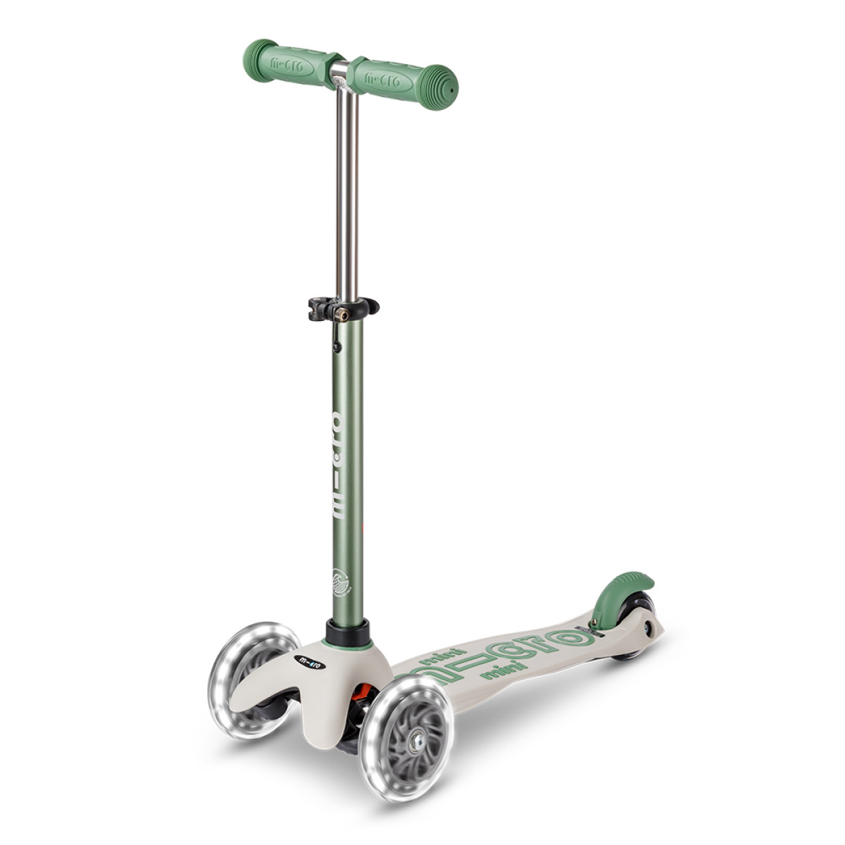 Mini Micro Deluxe ECO LED salokāms skrejritenis | Pistachio Green
