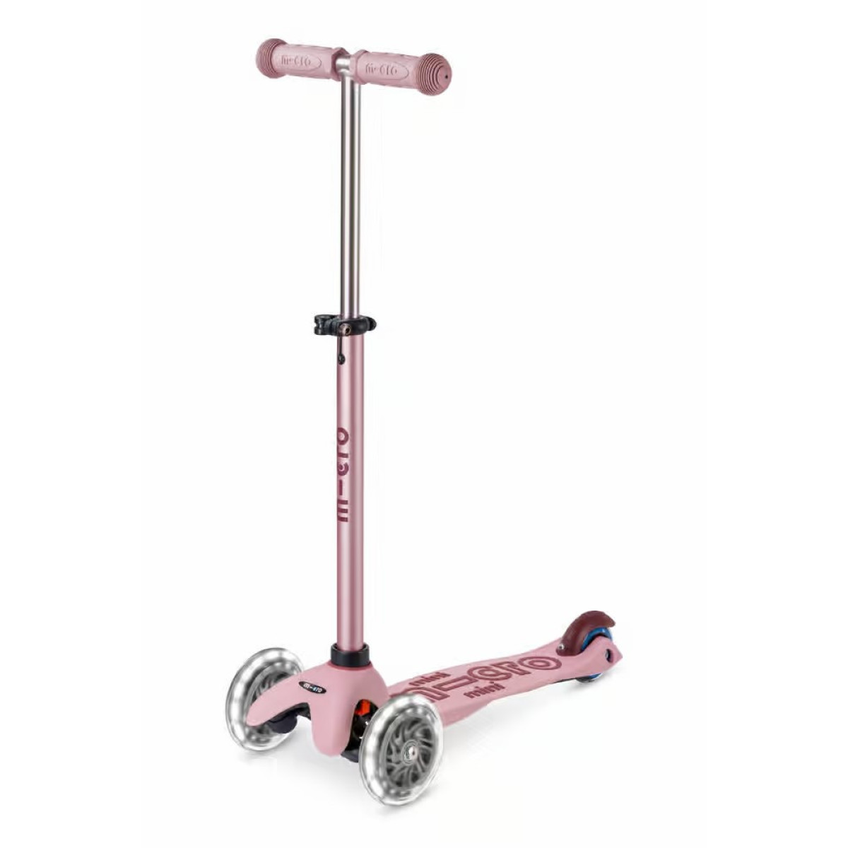 Mini Micro Deluxe Rock & Go LED skūteris | Dusty Rose