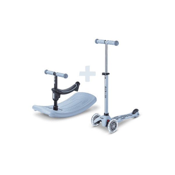 Mini Micro Deluxe Rock & Go LED skūteris | Ocean Slate