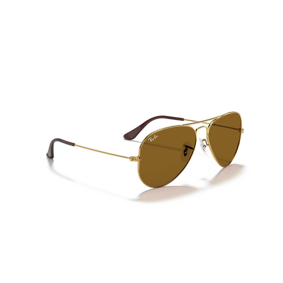 Ray-Ban Aviator Metal Large saulesbrilles | Arista Gold - B-15 Brown