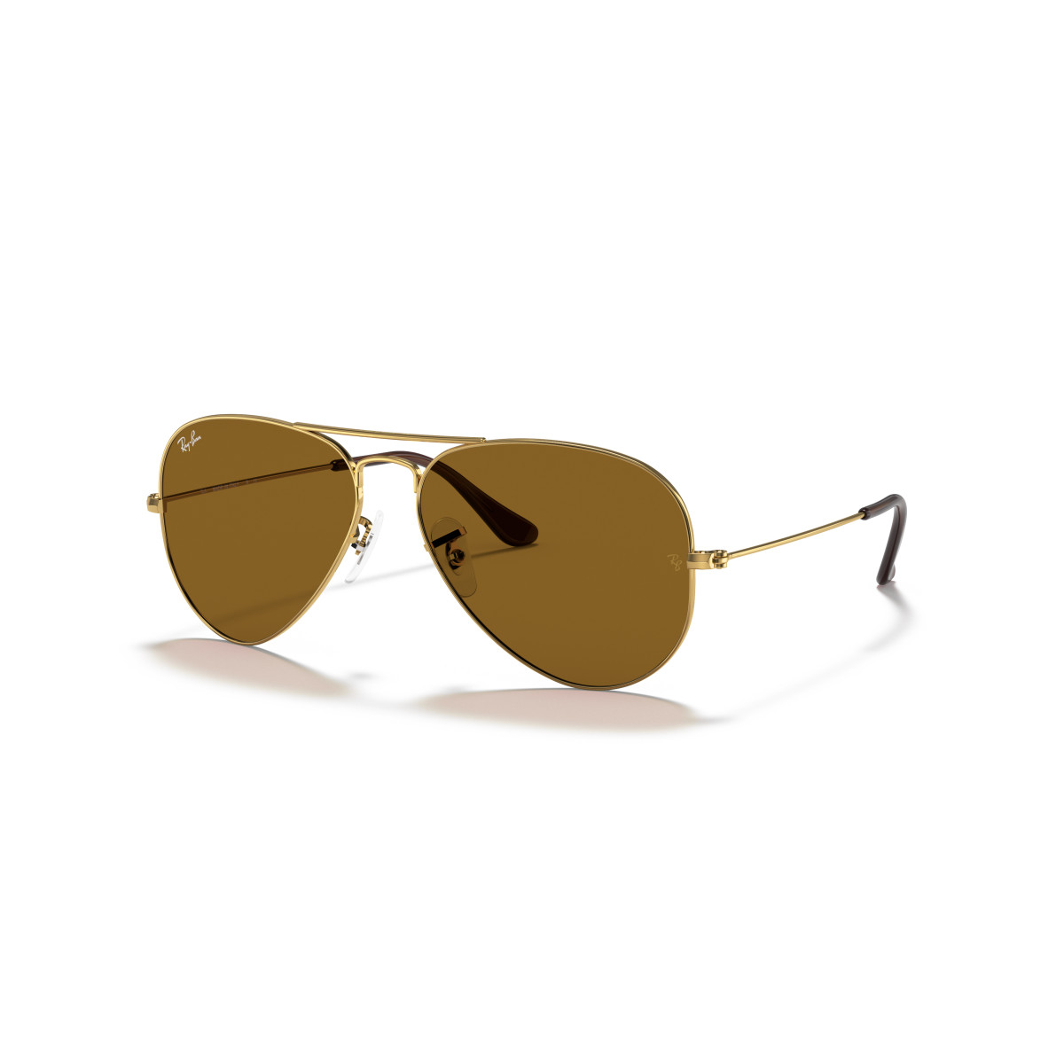 Ray-Ban Aviator Metal Large saulesbrilles | Arista Gold - B-15 Brown