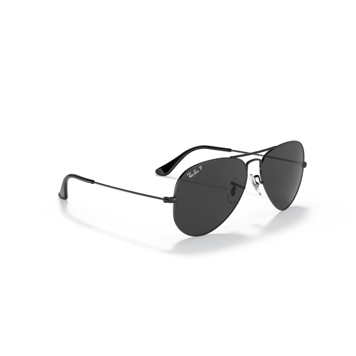 Ray-Ban Aviator Metal Large saulesbrilles | Polarised | Black - Black