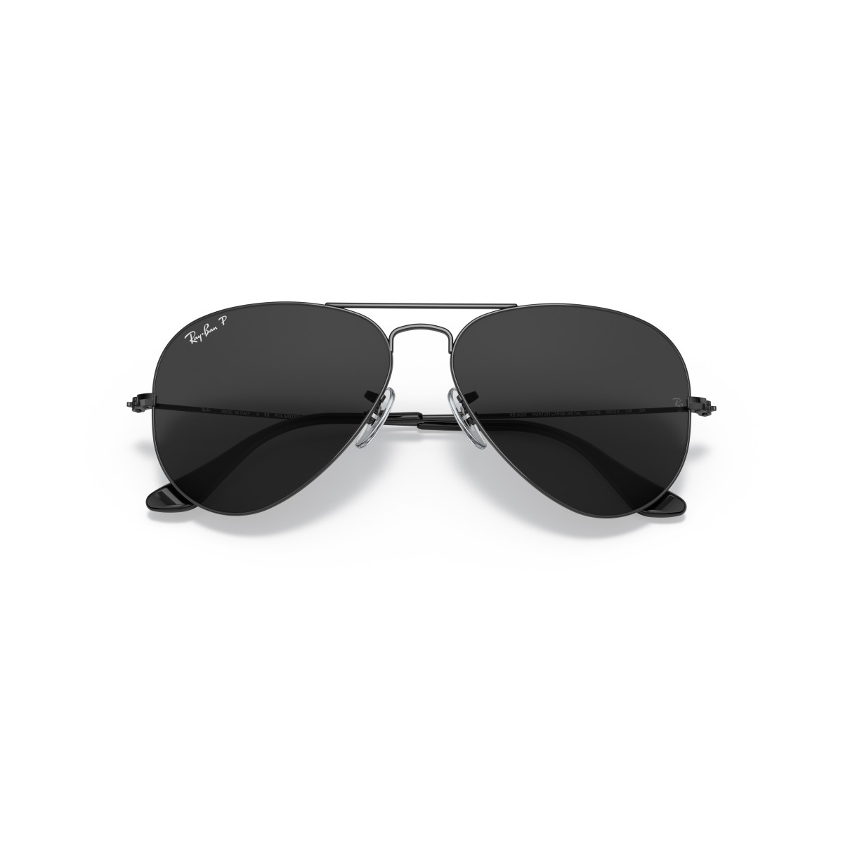 Ray-Ban Aviator Metal Large saulesbrilles | Polarised | Black - Black