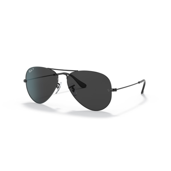 Ray-Ban Aviator Metal Large saulesbrilles | Polarised | Black - Black