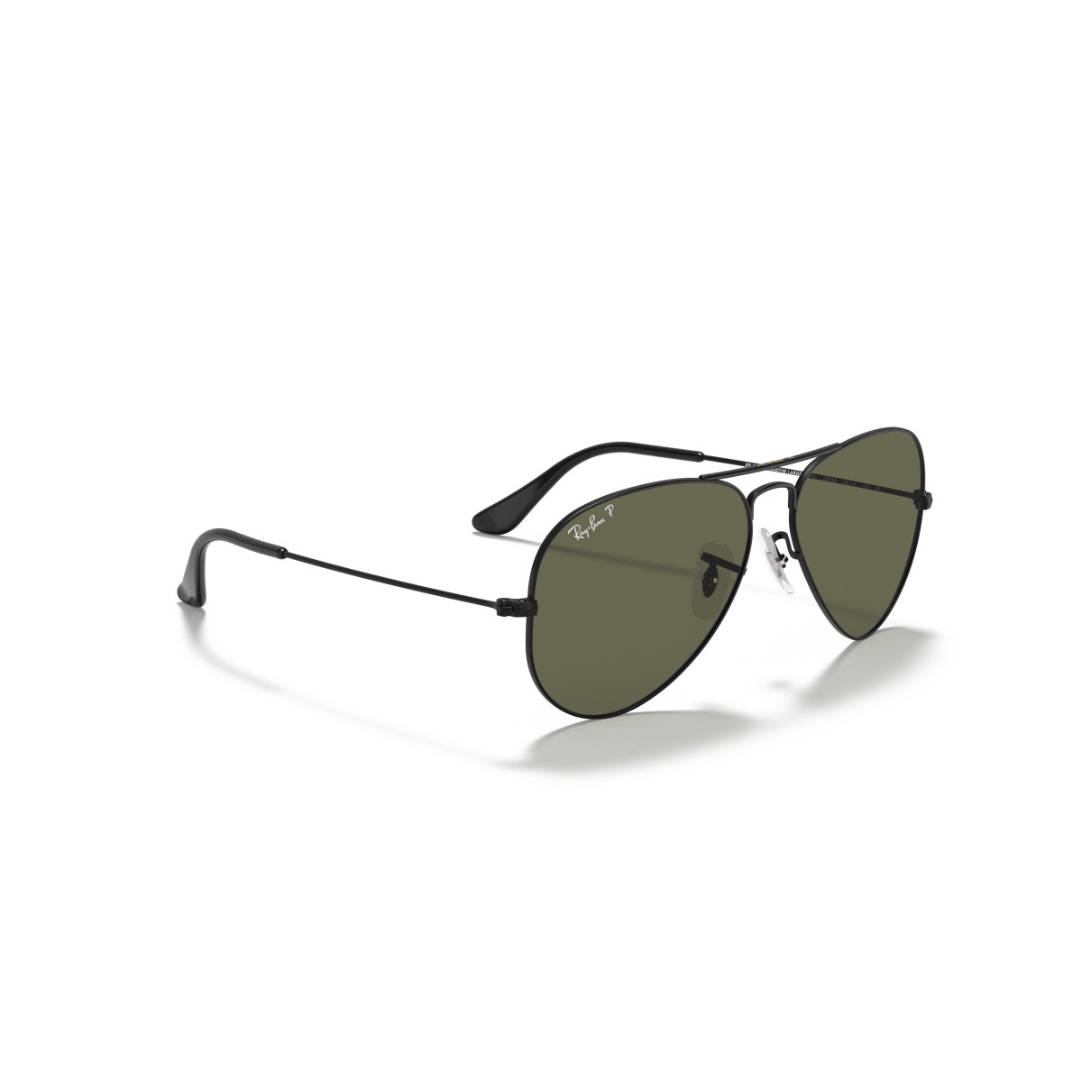 Ray-Ban Aviator Metal Large saulesbrilles | Polarised | Black - G-15 Green