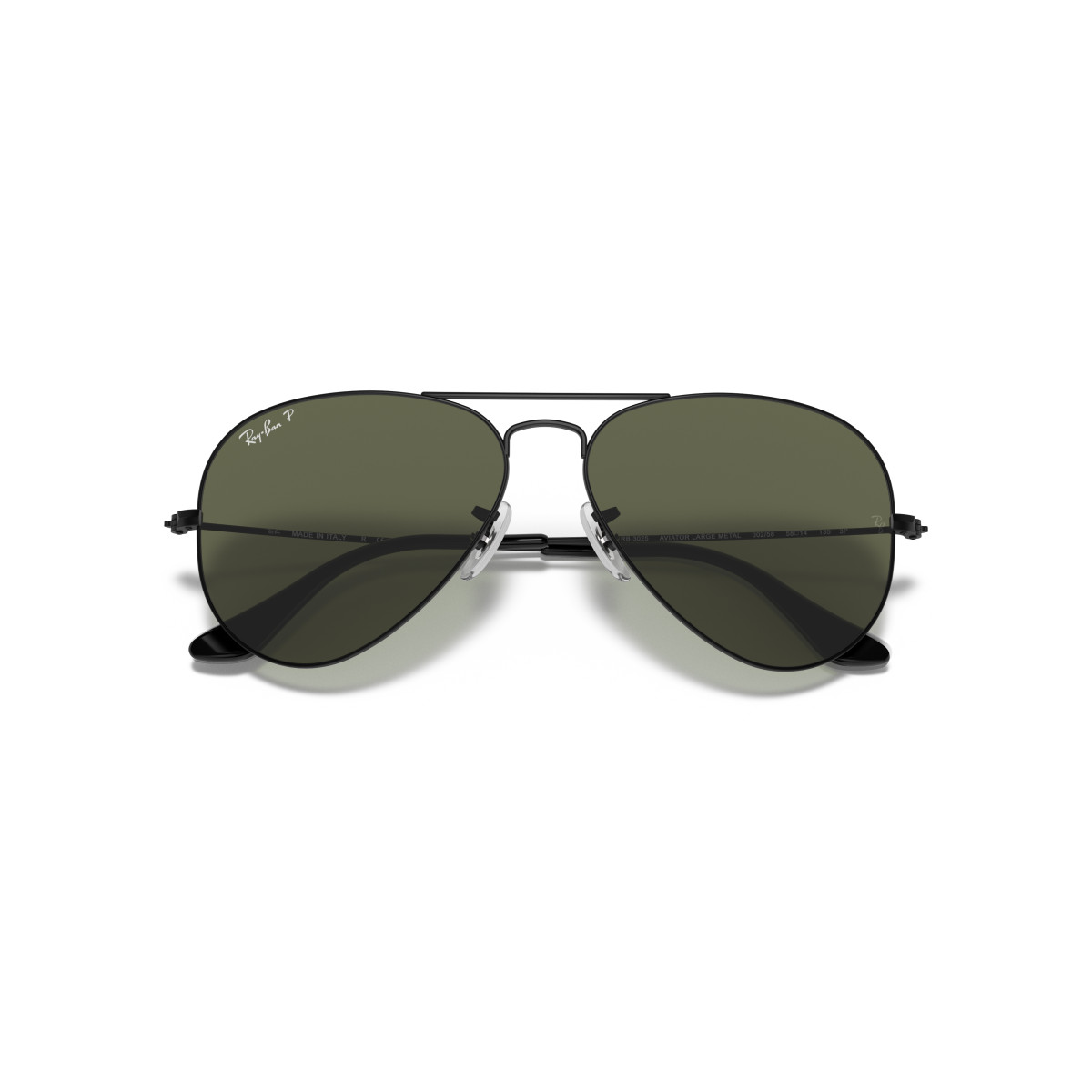Ray-Ban Aviator Metal Large saulesbrilles | Polarised | Black - G-15 Green