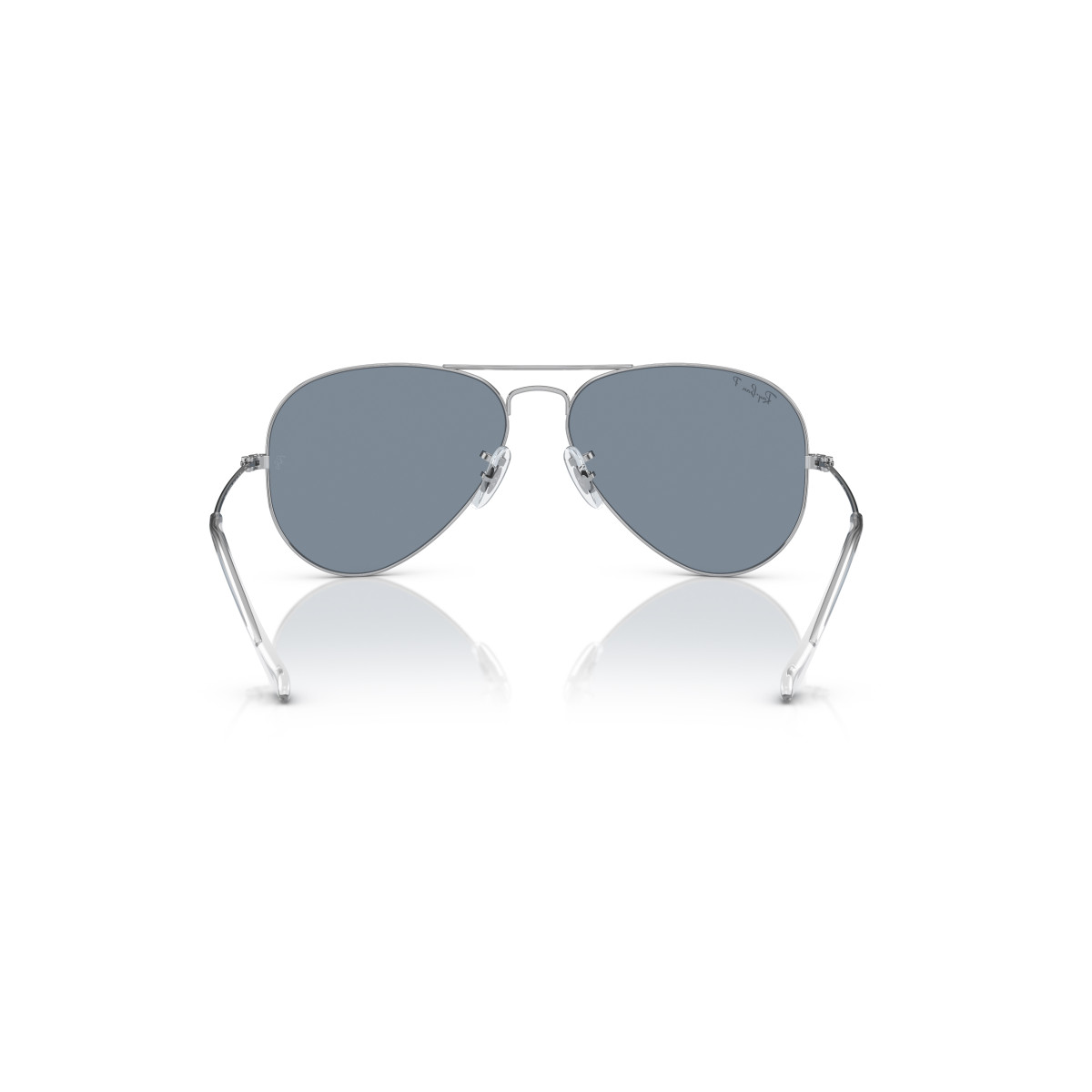 Ray-Ban Aviator Metal Large saulesbrilles | Polarized | Silver - Blue