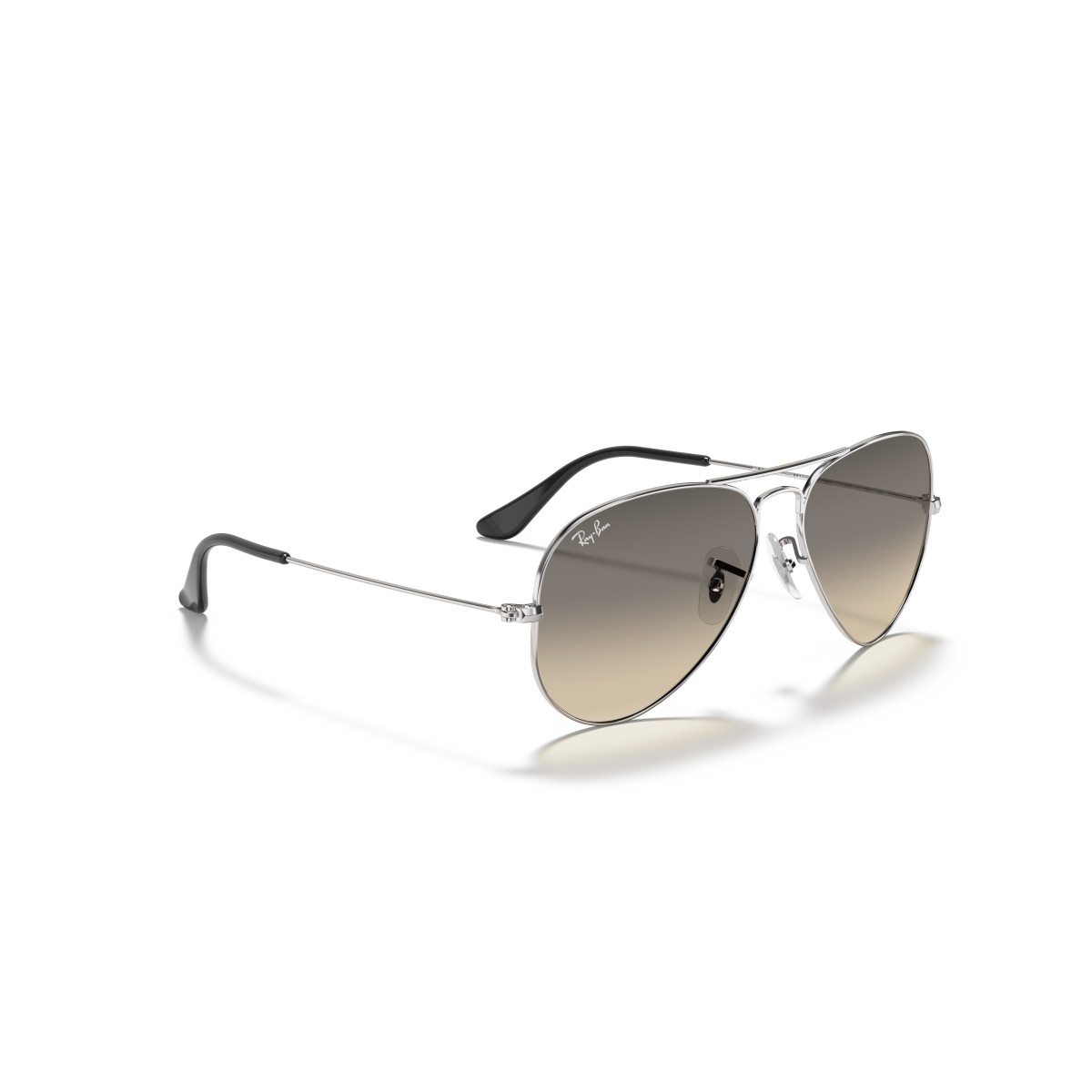 Ray-Ban Aviator Metal Large saulesbrilles | Silver - Grey Gradient