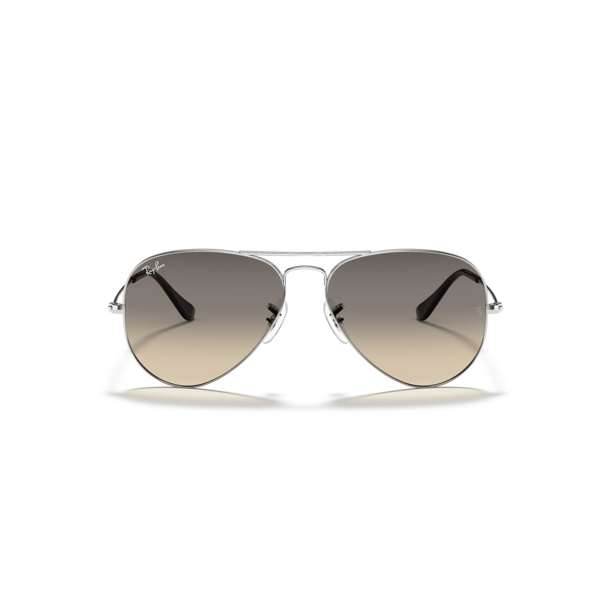 Ray-Ban Aviator Metal Large saulesbrilles | Silver - Grey Gradient