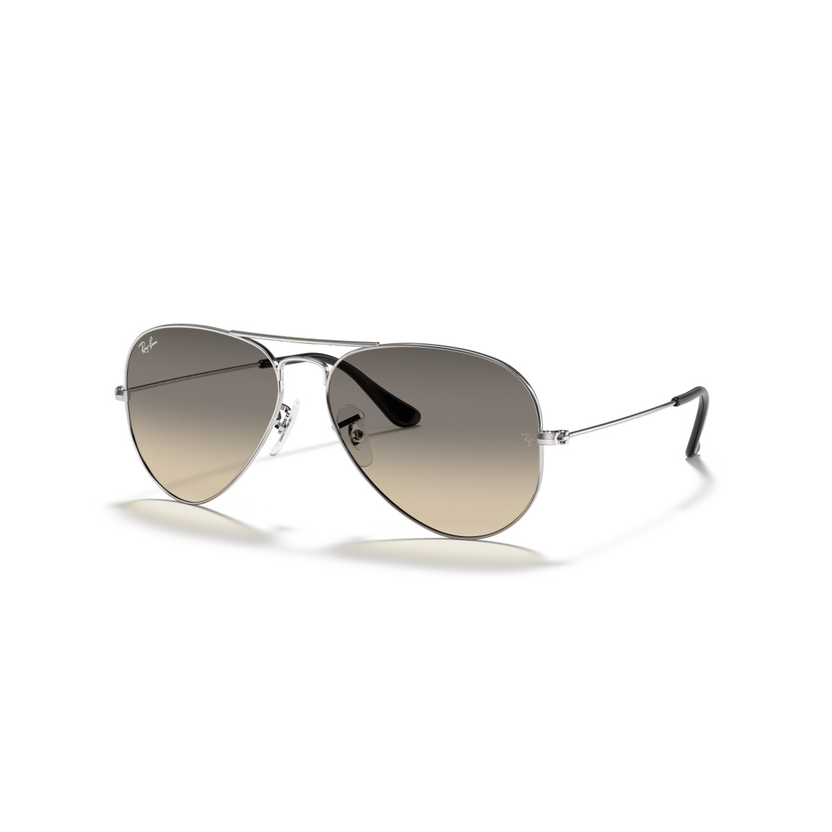 Ray-Ban Aviator Metal Large saulesbrilles | Silver - Grey Gradient